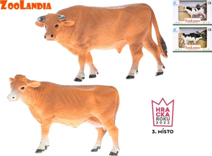 Zoolandia vacă și taur figurine din plastic 13–14 cm