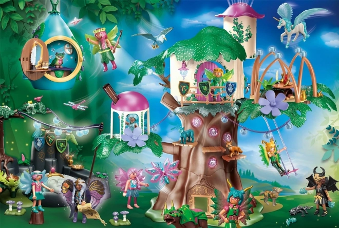 puzzle schmidt playmobil ayuma: pădurea fermecată a zânelor 100 de piese
