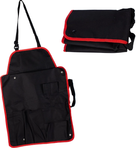 Șorț de grătar cu buzunare și bretea reglabilă