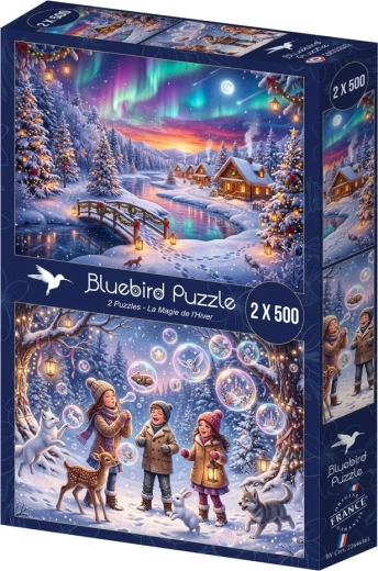 Puzzle BLUEBIRD Magia iernii 2x500 de piese