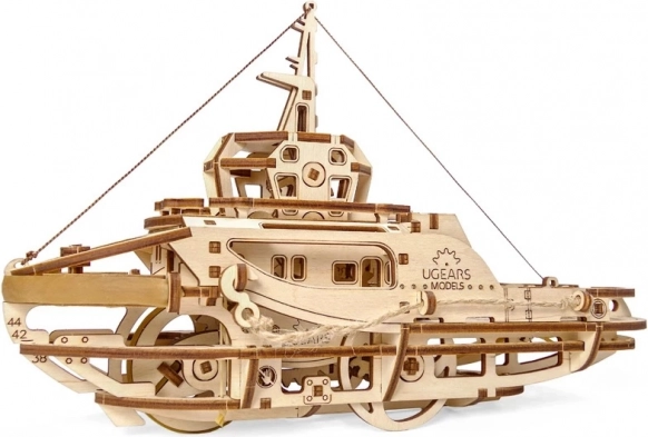 Ugears puzzle mecanic din lemn – remorcher