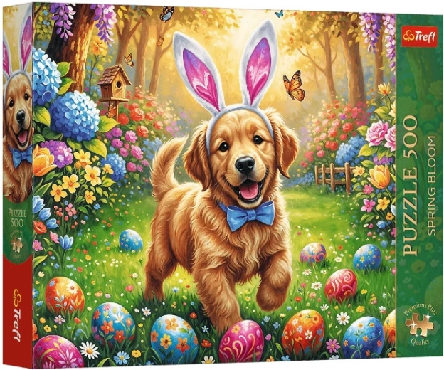 Puzzle Trefl Premium Plus Spring Bloom: Câine de Paște, 500 de piese