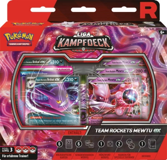 Pokémon TCG pachet de luptă pentru ligă Team Rocket's Mewtwo-ex