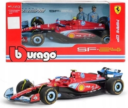 BBU Ferrari F1 SF-24 Miami 2024 #55 Carlos Sainz model 1:43 - 1 bucată