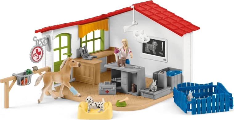 Schleich cabinet veterinar pentru animale de companie