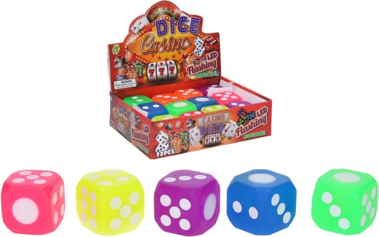Zar luminiscent de joc 4 cm