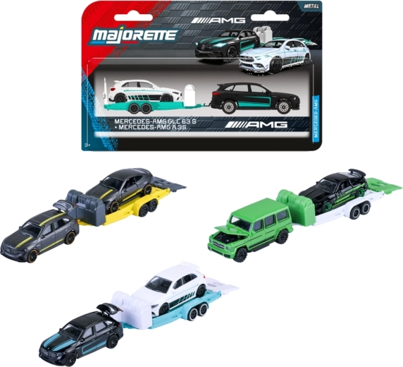 Majorette Mercedes-AMG cu remorcă – model metalic cu părți mobile