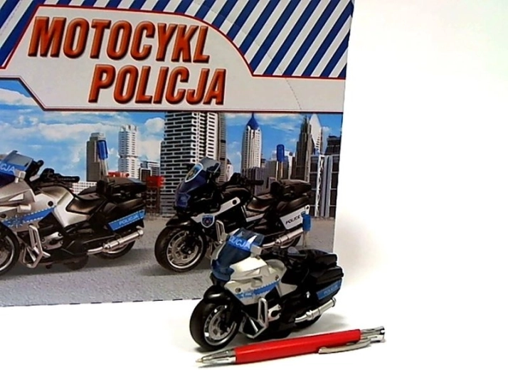 Motocicletă de poliție cu lumină și sunet 13 cm