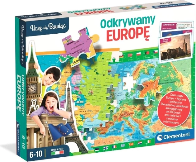 Descoperim Europa – puzzle față-verso și joc educativ de cărți