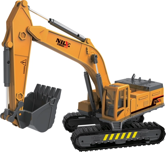 Excavator pe șenile din metal 1:55 cu funcție de întoarcere (pull-back)