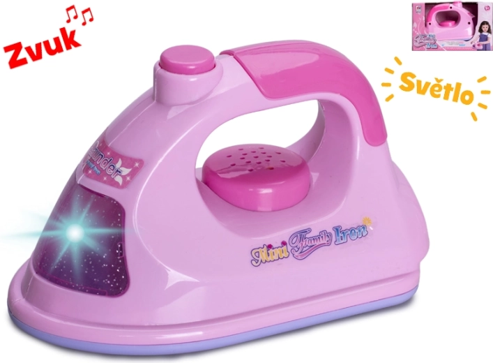 Fier de călcat de jucărie cu lumină și sunete, 16 cm