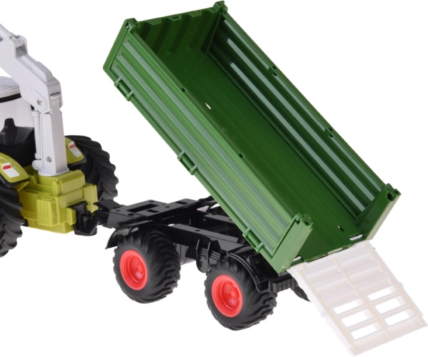 Remorcă detașabilă cu benă basculantă și laterale rabatabile