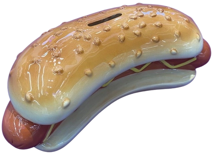 Pușculiță ceramică hot dog