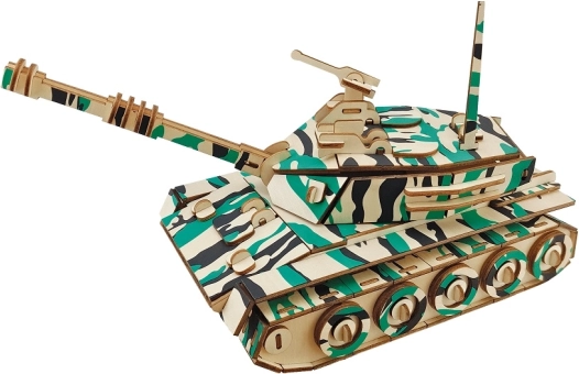 Puzzle 3D din lemn Woodcraft – tanc mare
