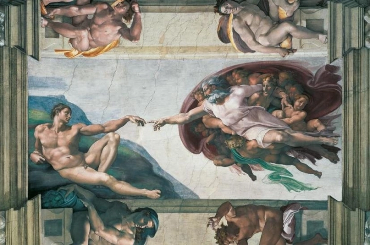 Puzzle Ravensburger Michelangelo: Crearea lui Adam