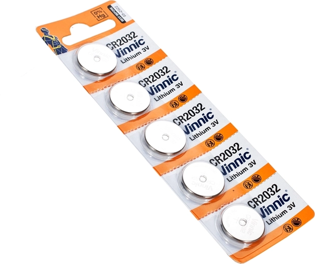Baterie litiu tip monedă CR2032 3 V – pachet 5 buc
