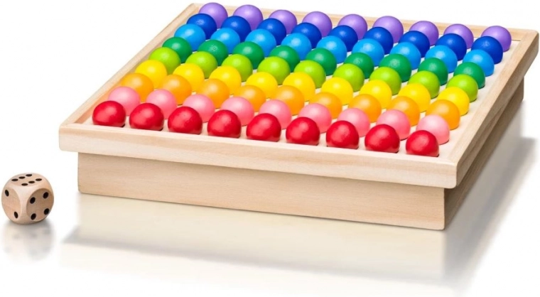 POPULAR Joc din lemn cu bile – Sudoku colorat și jocuri de societate