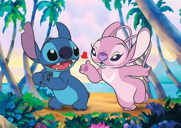 Puzzle TREFL Premium Plus Stitch & Angel 1000 piese