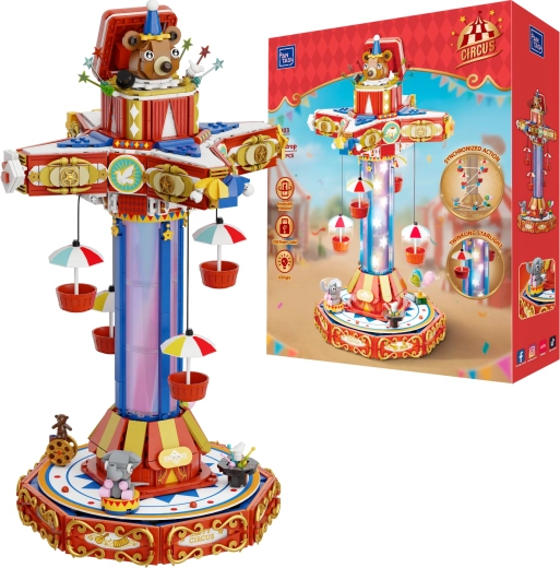 Pantasy carusel Circus Paradrop – set de construcție 1680 piese cu LED