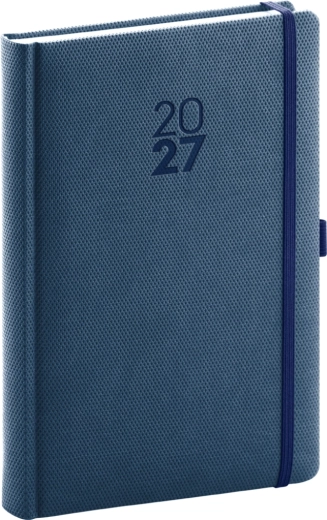 Agenda zilnică Notique Diamante 2027 albastră 15 × 21 cm