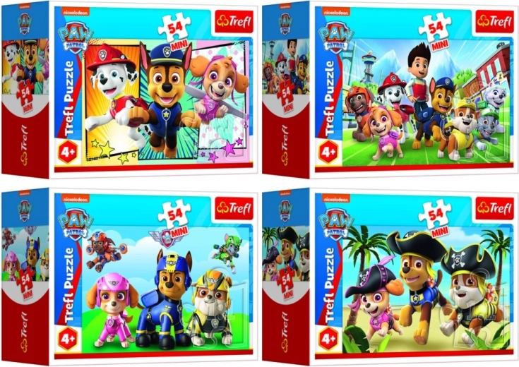 Minipuzzle Paw Patrol - 54 piese, 4 tipuri