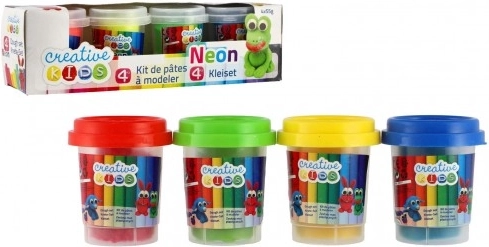 plastilină pentru copii 4× pahare – diferite tipuri