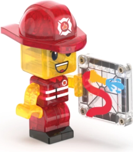 Propria echipă de salvare: pompier și dalmațian magnetic