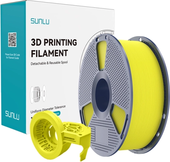filament mat cu viteză mare SUNLU PETG – galben