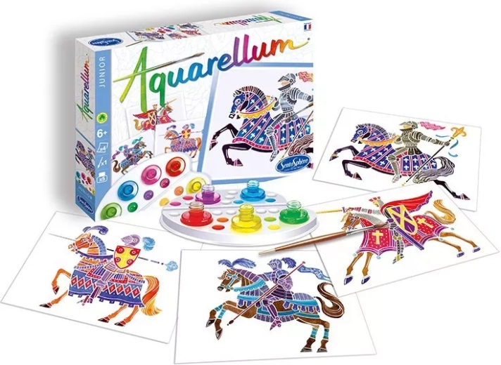 Sentosphere set creativ cu acuarele junior – cavaleri