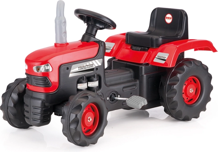Tractor mare roșu cu pedale Dolu