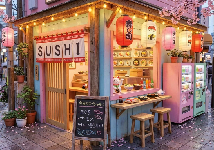 Puzzle EDUCA Sushi Kawaii 1000 piese