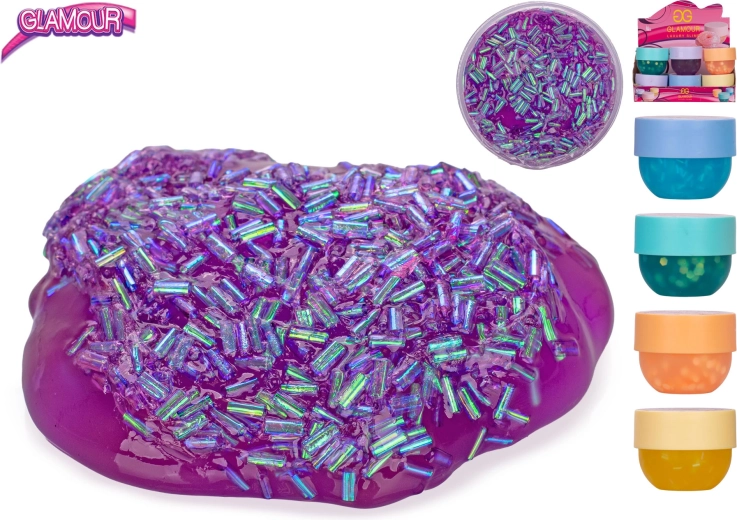 Glamour slime cristal în cupă 160 ml (mix 6 culori)