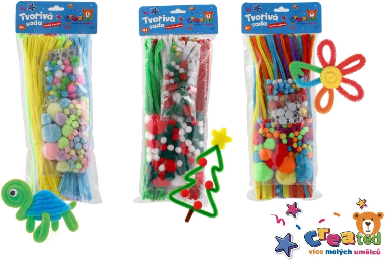 Set creativ pentru copii – 3 tipuri în săculeț 15 × 38 cm