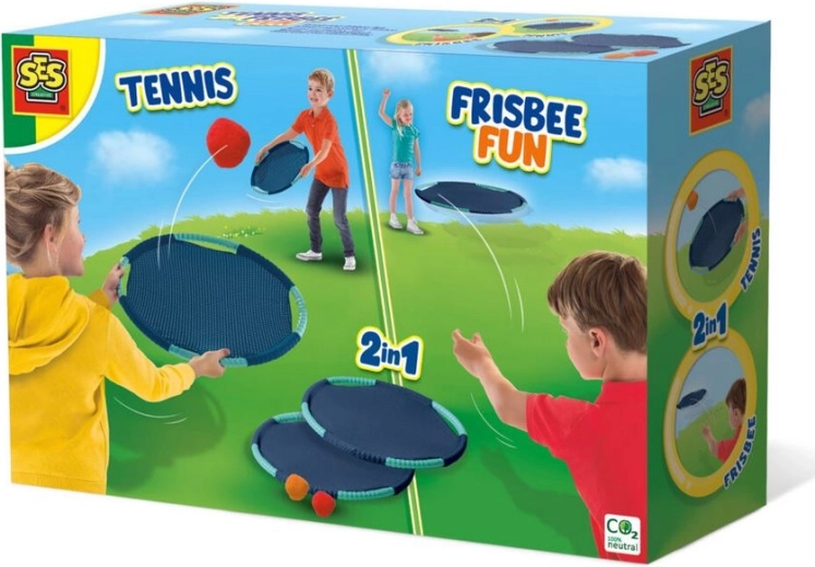 Două jocuri într-unul: tenis și frisbee