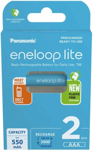 Panasonic eneloop lite AAA baterii reîncărcabile 550 mAh, 2 buc