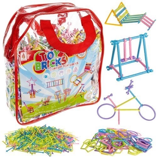 Set de construcție - paie - set 1000 de bucăți