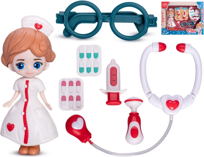 Păpușă doctoriță 16 cm cu accesorii