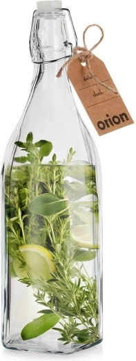 Sticlă de sticlă cu clemă 1 l