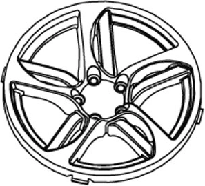 Capace roți spate pentru ride-on Lamborghini Murcielago (JAMARA) - set 2 buc