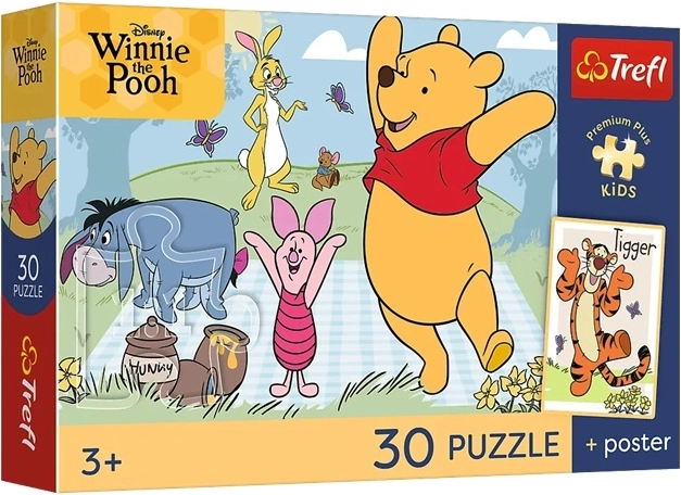 Puzzle Trefl pentru copii Kubuś Puchatek „Słodkie chwile” 30 de piese