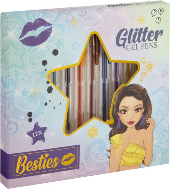 Set de pixuri cu gel în culori diferite