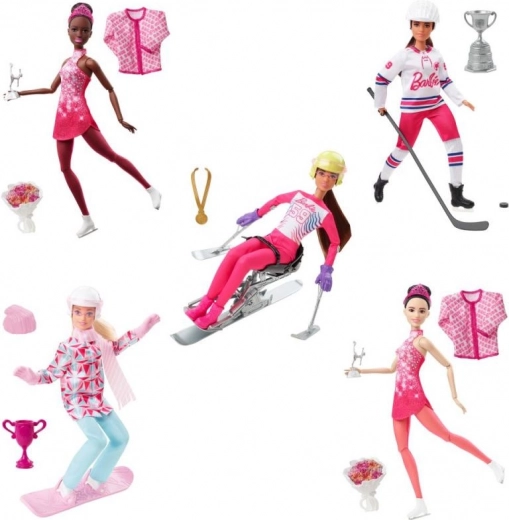Păpușă Barbie sporturi de iarnă