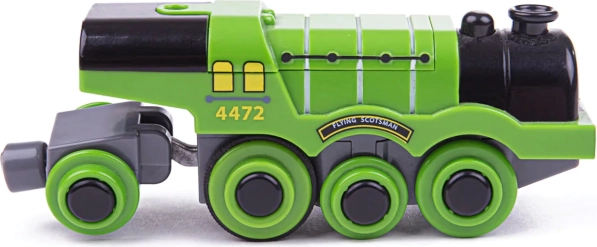 Locomotivă electrică Bigjigs Rail Flying Scotsman verde