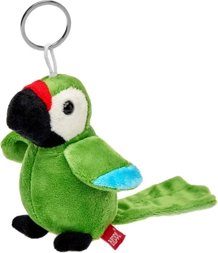 Breloc papagal ara verde 11 cm
