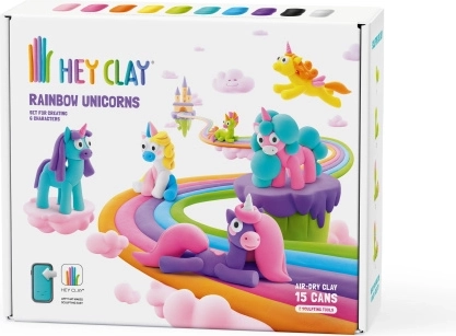 Hey Clay unicorni – plastilină spumoasă creativă pentru copii