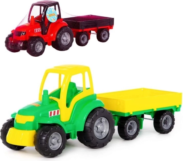 Tractor din plastic cu remorcă detașabilă