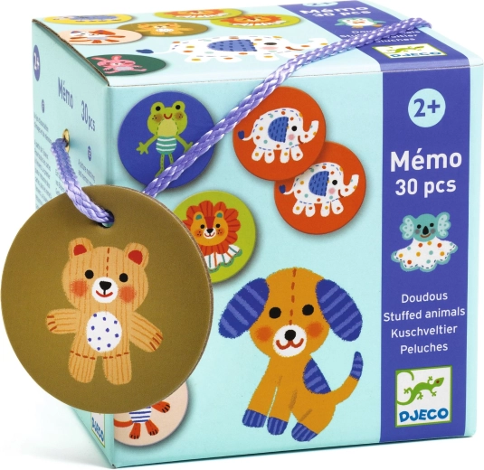Djeco joc de memorie cu animăluțe de pluș