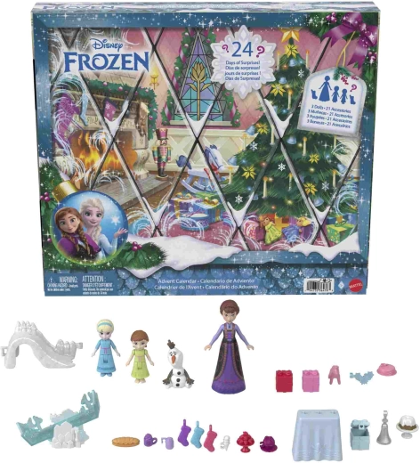 Calendar advent cu Regatul de Gheață și păpușele mici