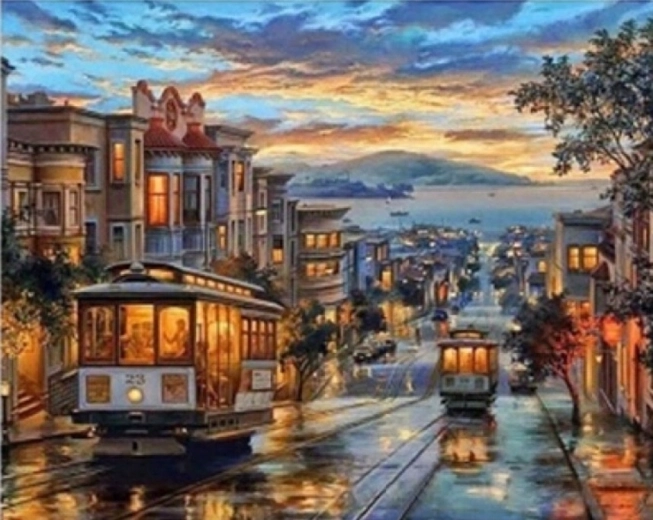 Norimpex pictură pe numere Tramvaie 40 × 50 cm