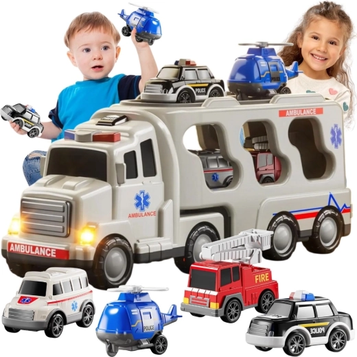 Transportor de salvare Woopie cu lumini și sunete, 5 piese